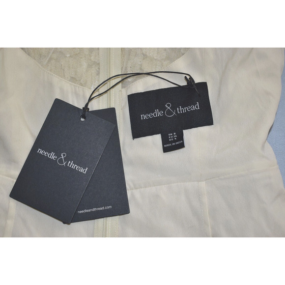 D0 NWT NEEDLE & THREAD Sequin Embroidery Tulle Midi Gown Dress Size US 4 EU 36 - Picture 3 of 4